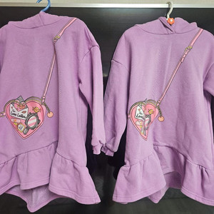 쌍둥이 옷정리 에스핏 후드 원피스 120