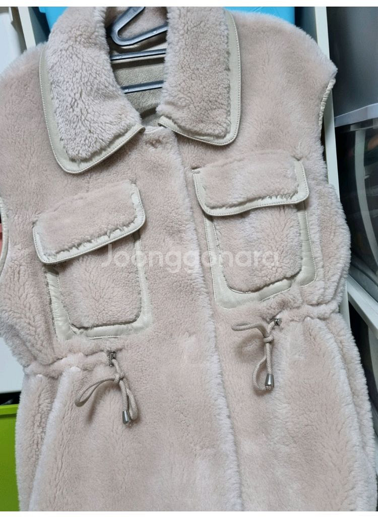 르꼬르망 리얼 양모 양털 베스트--5