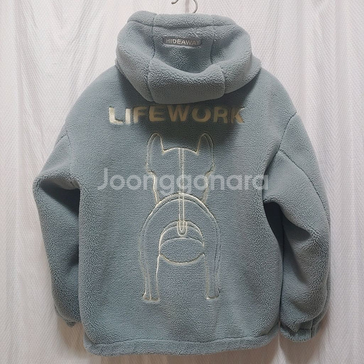 라이프워크 버블링 후드 리버시블 블루 자켓S--3