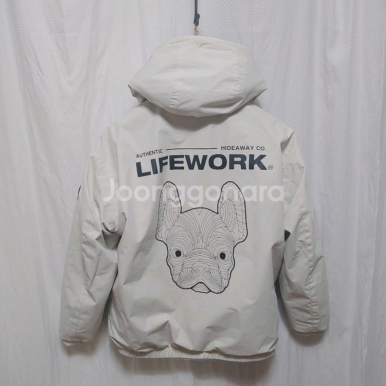 라이프워크 버블링 후드 리버시블 블루 자켓S--5