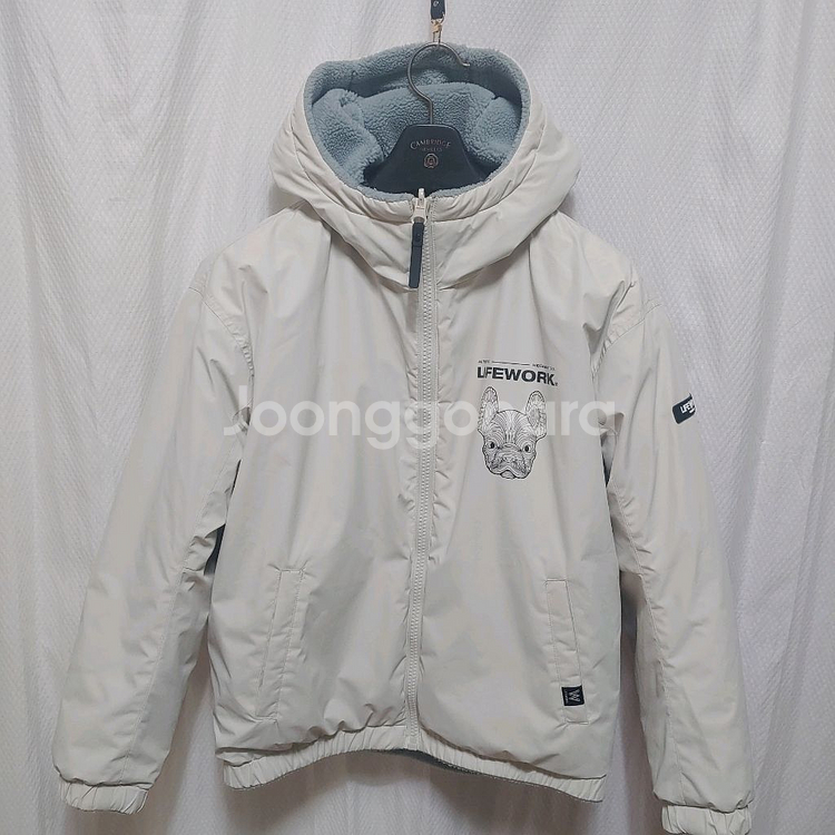 라이프워크 버블링 후드 리버시블 블루 자켓S--4