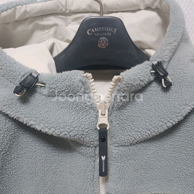 라이프워크 버블링 후드 리버시블 블루 자켓S--6