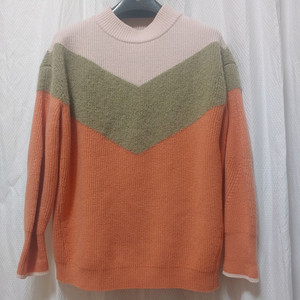 SYSTEM 알파카 배색니트스웨터 F
