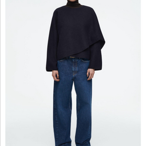 cos 스카프 디테일 울 케이프