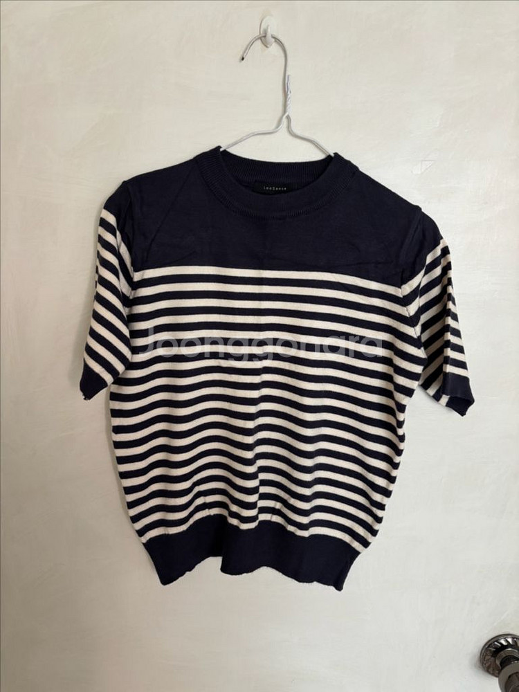 스트라이프 반팔 니트 새상품--0