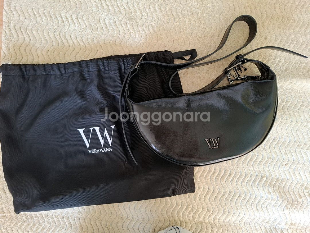 베라왕 크루아상 숄더/크로스백 블랙--0