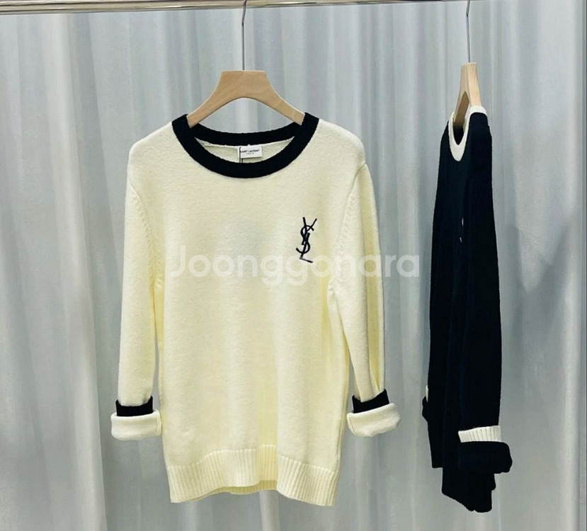 입생 배색 베이직 라운드 니트--6