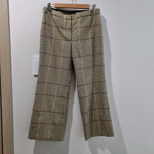 랑방 체크 와이드 슬랙스 팬츠