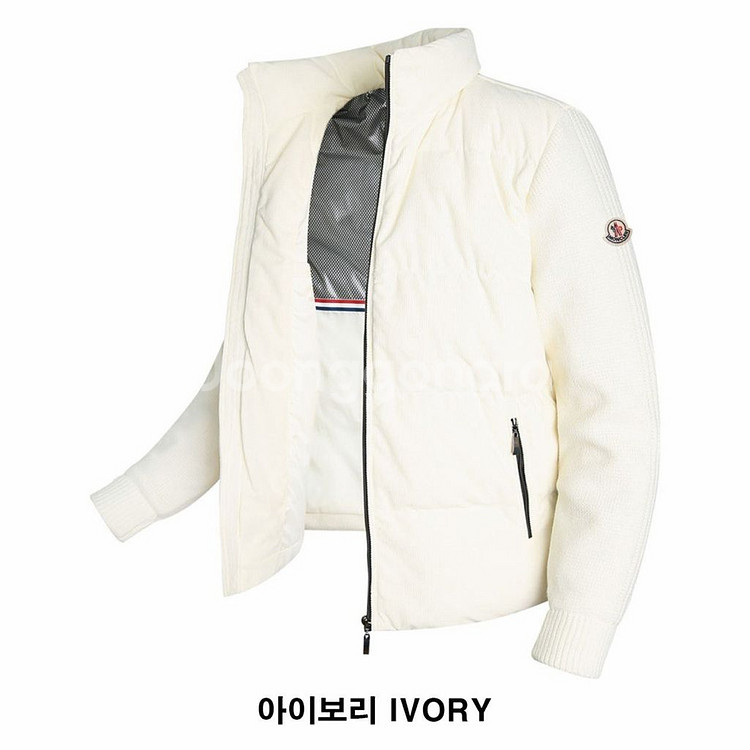 몽클레어 코듀로이 니트 슬리브 오리털 점퍼--0