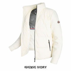 몽클레어 코듀로이 니트 슬리브 오리털 점퍼