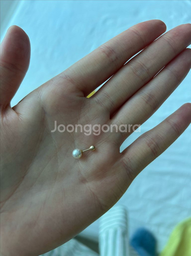 14k 진주 귀걸이 진주 피어싱 볼 귀걸이 피어싱--0