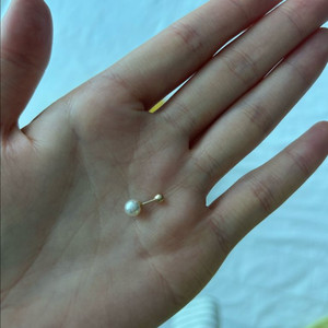 14k 진주 귀걸이 진주 피어싱 볼 귀걸이 피어싱