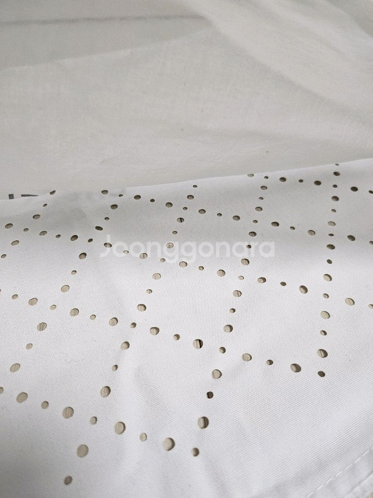 정품) 샤넬 빅 사각 화이트 면 파우치 (코스메틱)--4