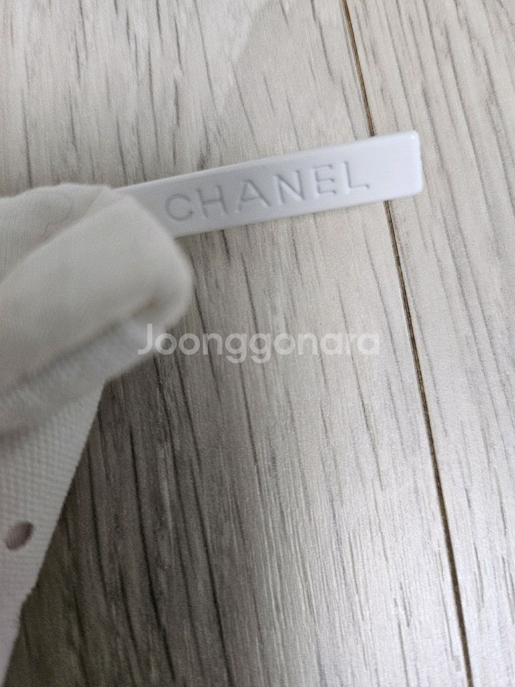 정품) 샤넬 빅 사각 화이트 면 파우치 (코스메틱)--2