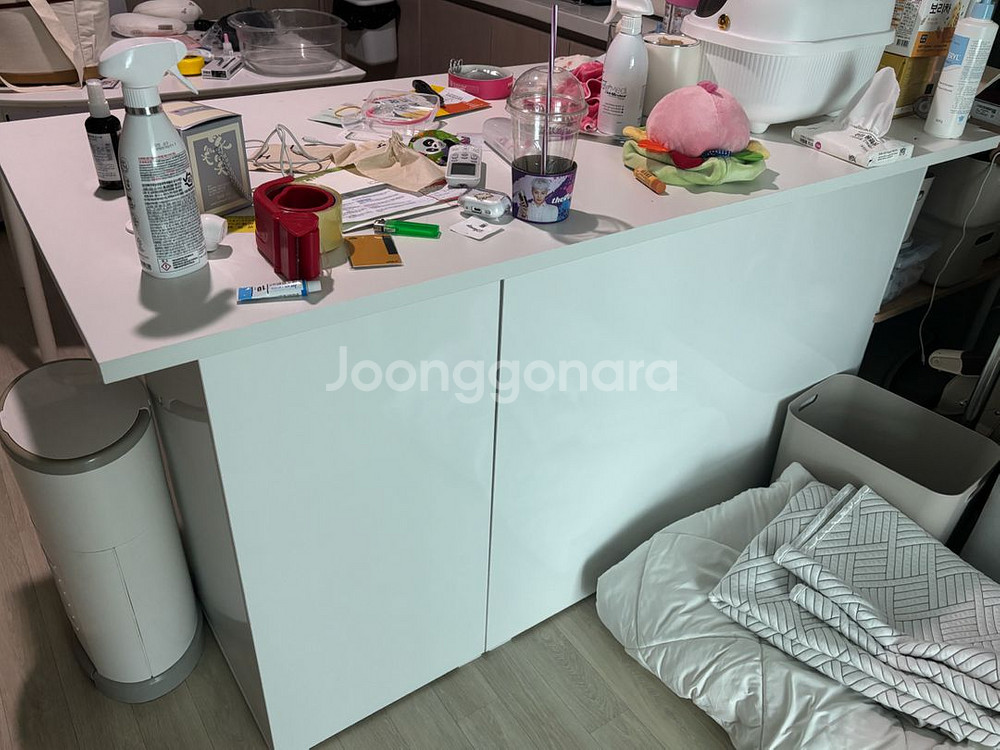 모노 아일랜드식탁 홈바 수납장 렌지대+밥통대--1