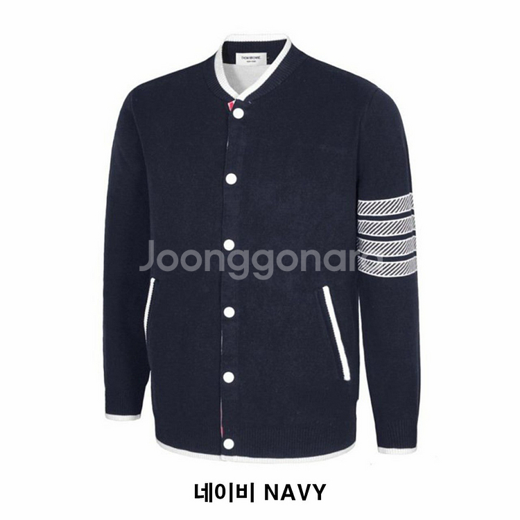 톰브라운 앵커 로고 니트 가디건--1