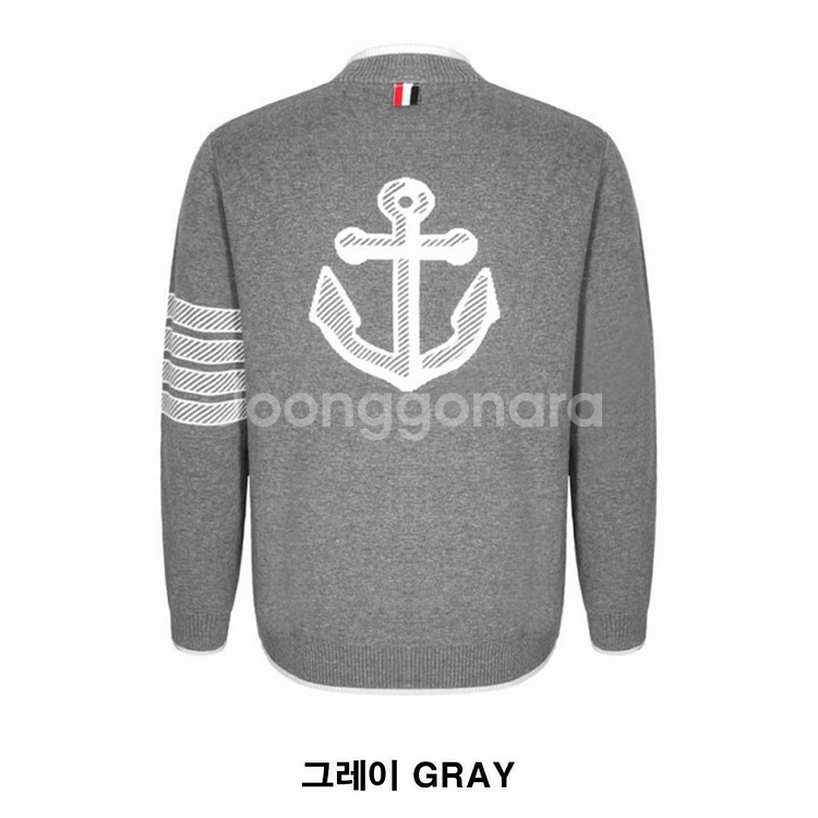 톰브라운 앵커 로고 니트 가디건--6