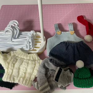 10cm 15cm 인형 옷+옷걸이행거 일괄양도