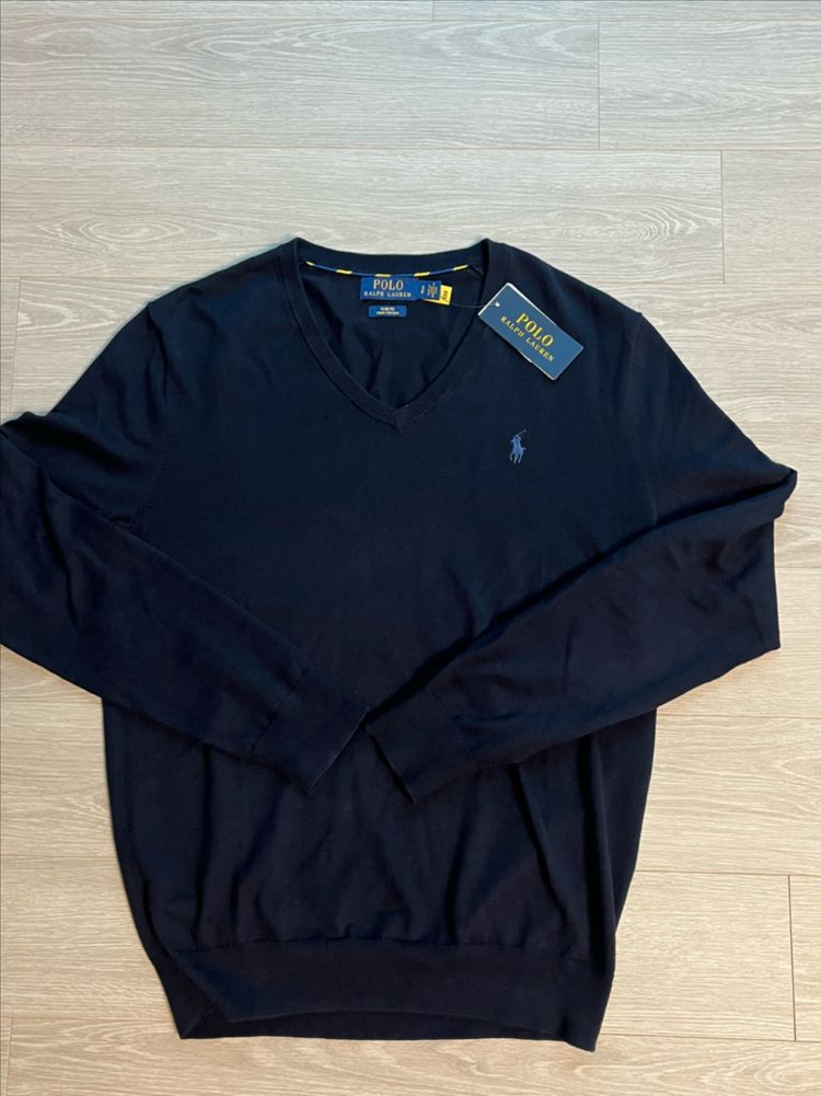 (새상품) 폴로 랄프로렌 피마코튼 브이넥 니트 스웨터 이미지