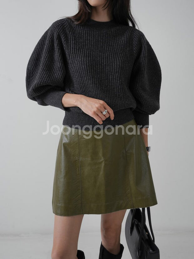 11am레더 스커트 판매해요 S사이즈--1