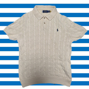 <남자>폴로 케이블 카라 반팔니트 L사이즈