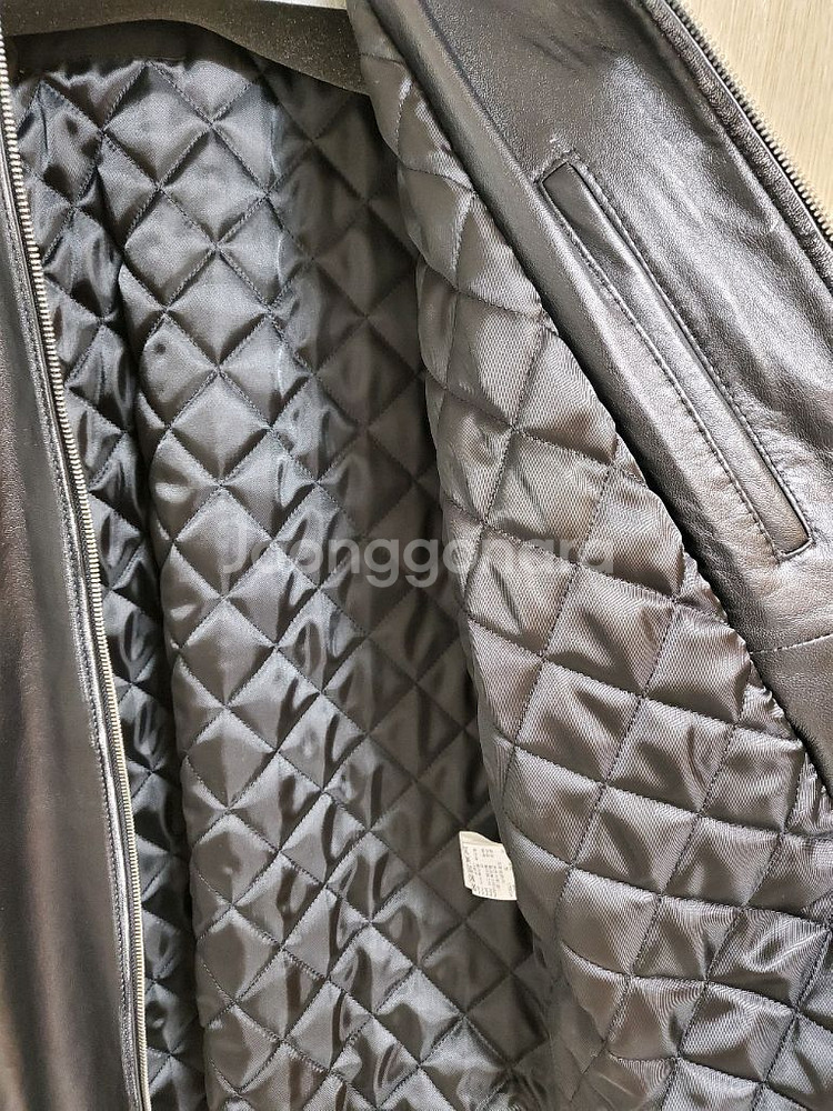 시스템옴므 블랙 램스킨 가죽 자켓--6