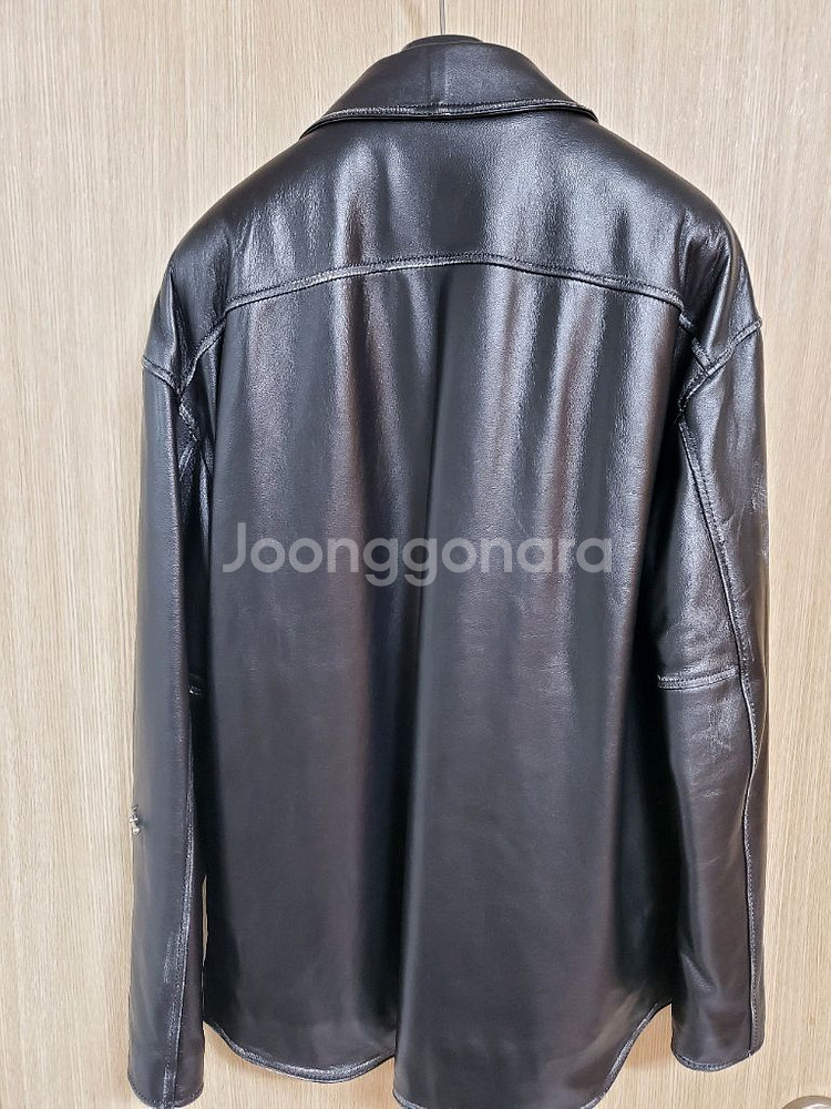 시스템옴므 블랙 램스킨 가죽 자켓--3