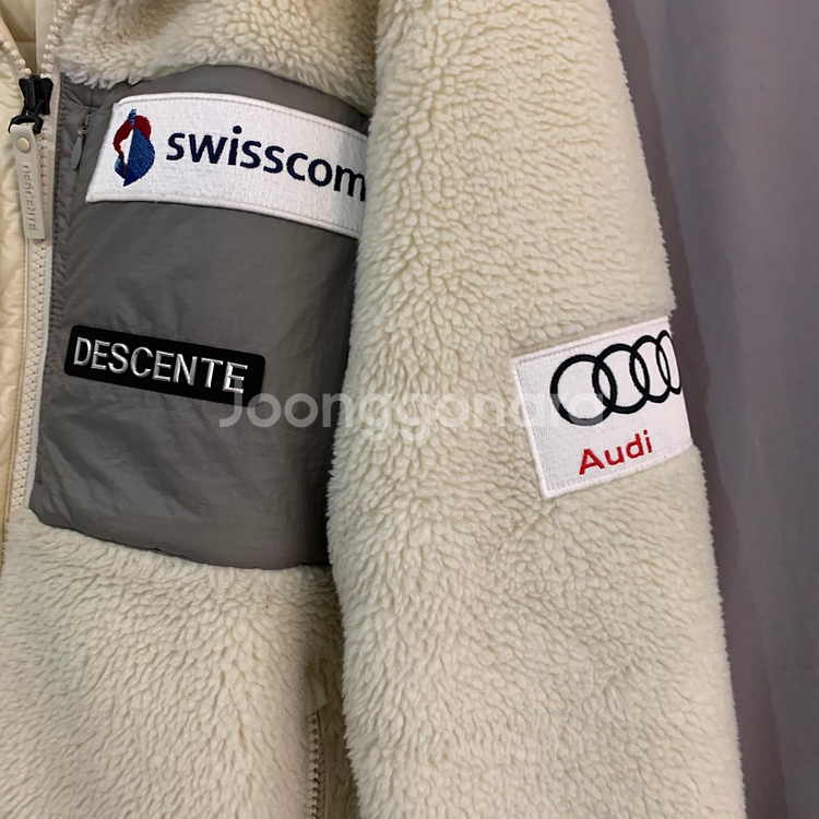 M 데상트 대장급 아우디 스위스 스키팀 슈퍼 플리스 후--5