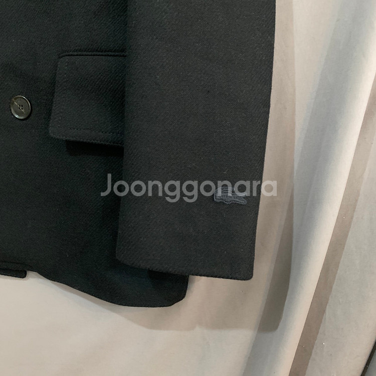 L 라코스테 오버핏 울 혼방 더블 버튼 피코트--3