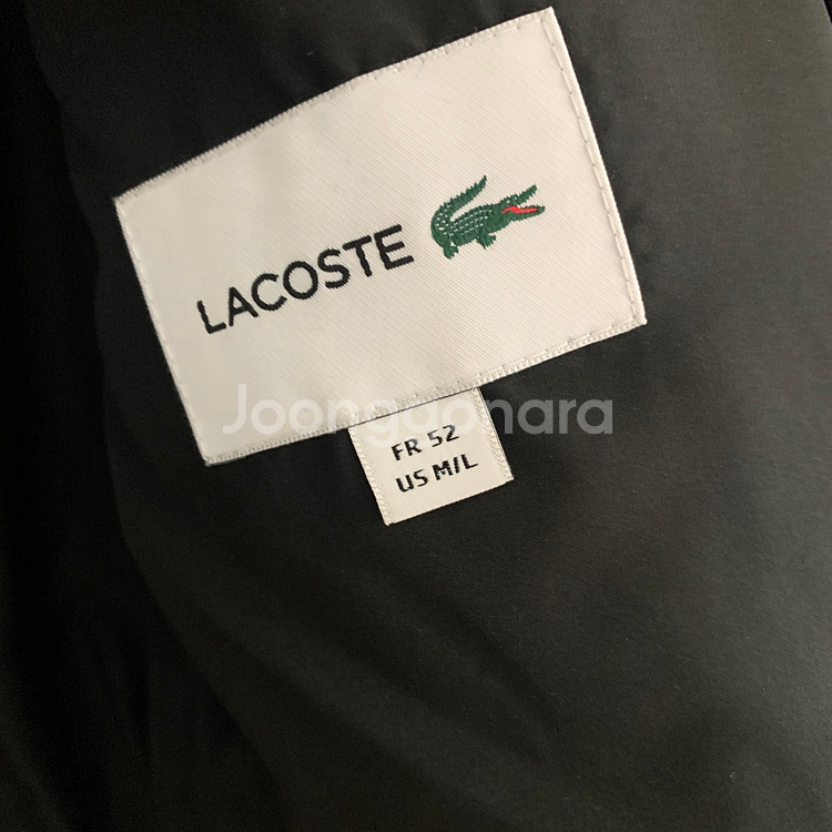 L 라코스테 오버핏 울 혼방 더블 버튼 피코트--5