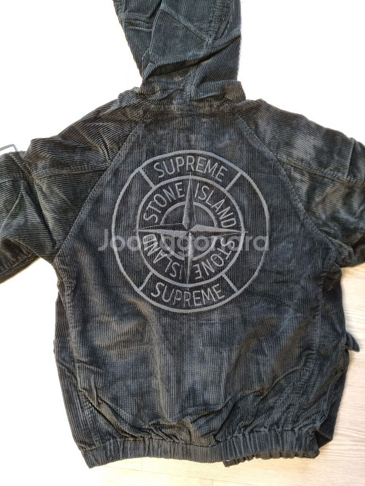 슈프림 x 스톤아일랜드 콜라보 코듀로이 자켓블랙--9