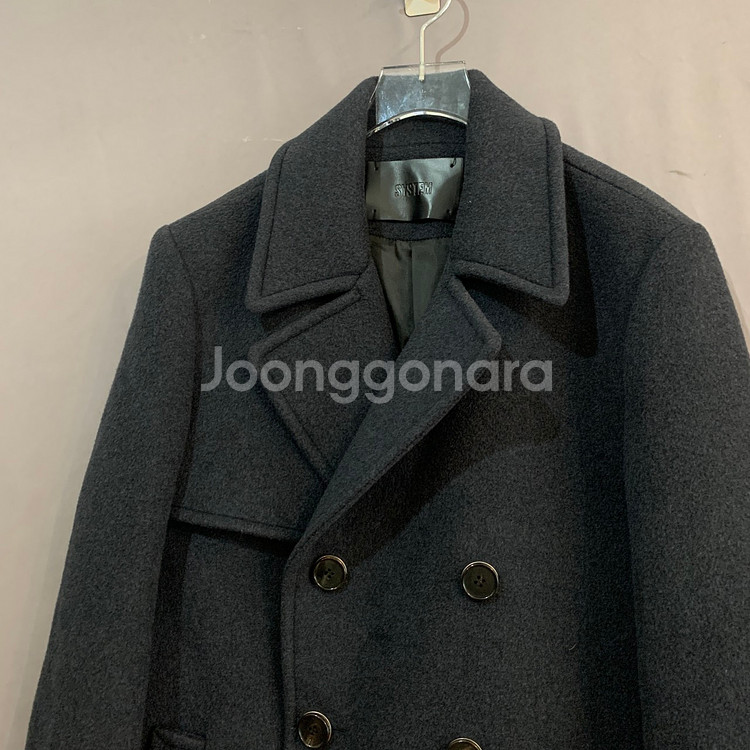 L 시스템옴므 캐시미어 혼방 더블 울코트--2