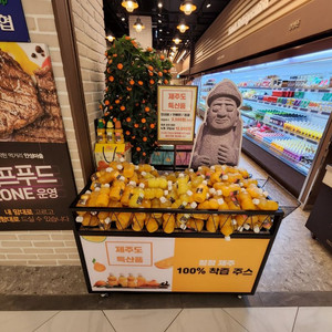 제주 컨셉 행사 접이식W매대 , 하르방 등신대 , 봉투