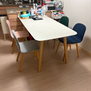 최고급 애쉬 원목 이태리 포세린 4인 식탁+의자