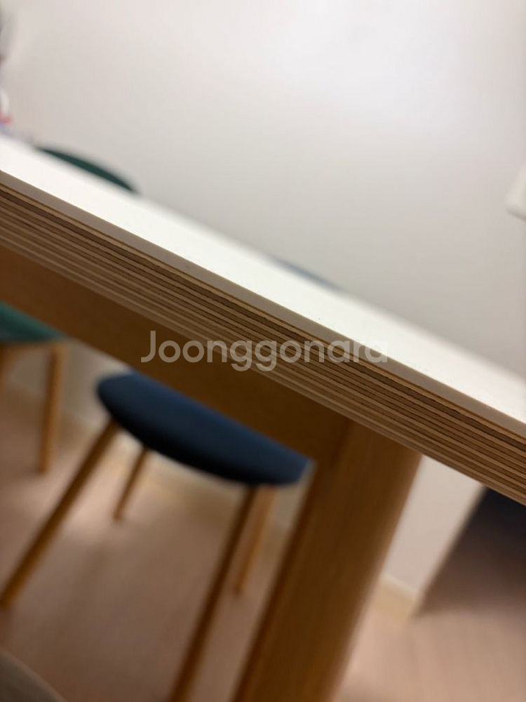 최고급 애쉬 원목 이태리 포세린 4인 식탁+의자--5