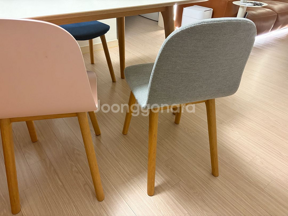 최고급 애쉬 원목 이태리 포세린 4인 식탁+의자--9