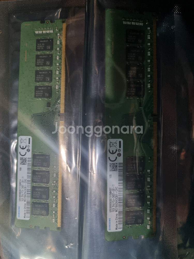 삼성 램 ddr4 2400T 16gb 2장--1