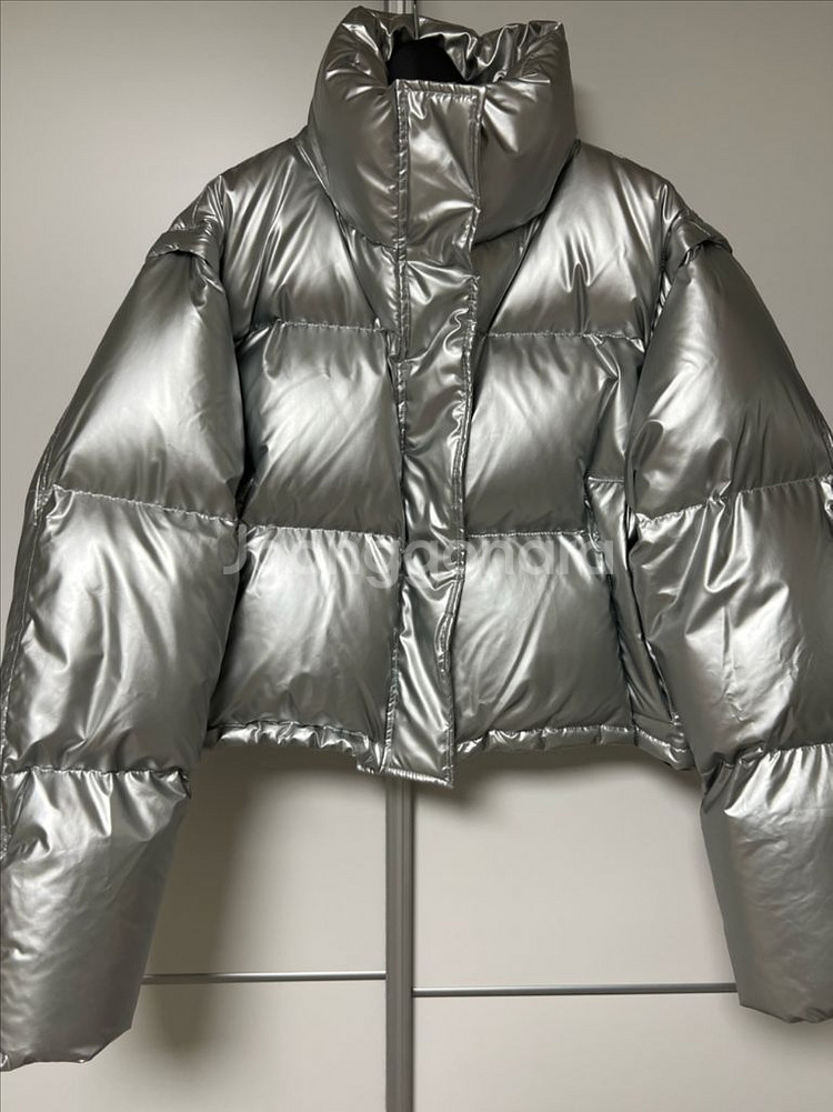 [새상품]브론 구스 패딩 실버--0