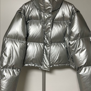 [새상품]브론 구스 패딩 실버