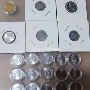 동전 미사용 1원 줄세우기