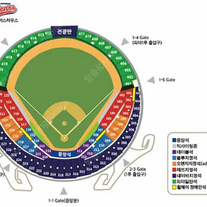 한국시리즈 3차전 원정응원전 204블럭 통로2연석