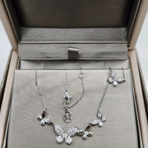 미꼬 모르포 다이아몬드 5모티브 나비목걸이