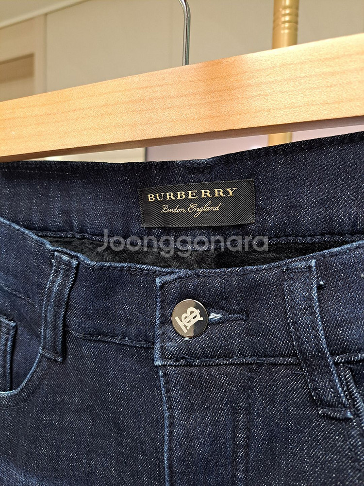 [버버리] 1856 로고 자수 기모 데님 팬츠30-31--1