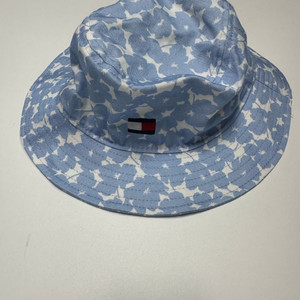 타미힐피거 블루 빈티지 패턴 버킷햇