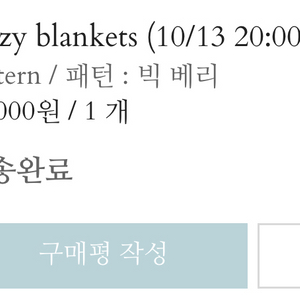 프레젠트프로젝트 블랭킷 빅베리 새상품