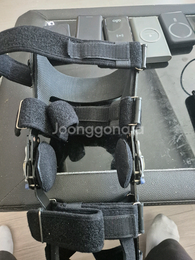 무릎 수술 왼쪽 각도조절 보조기 보호대 상태 좋음--6