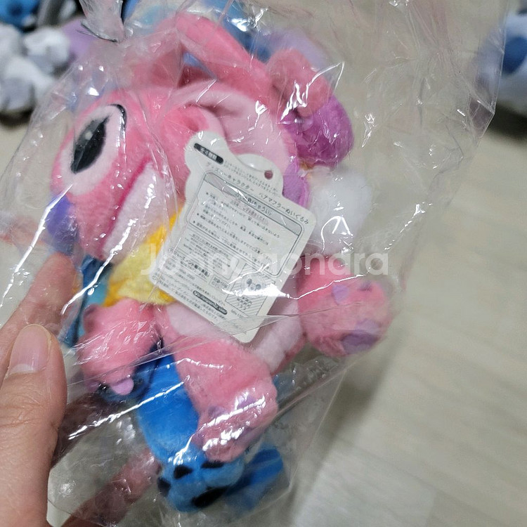 Lilo & Stitch 스티치 엔젤 커플 목도리 인형--2