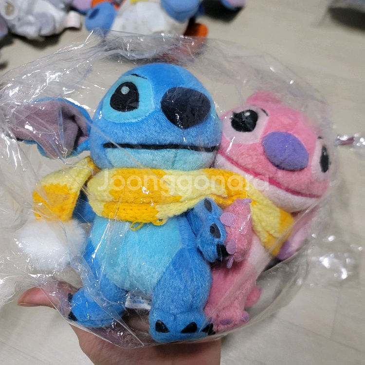Lilo & Stitch 스티치 엔젤 커플 목도리 인형--3