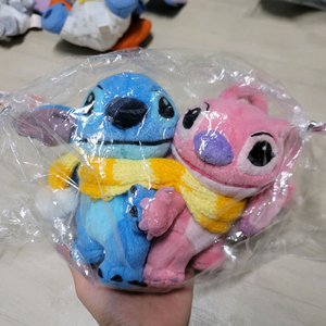 Lilo & Stitch 스티치 엔젤 커플 목도리 인형