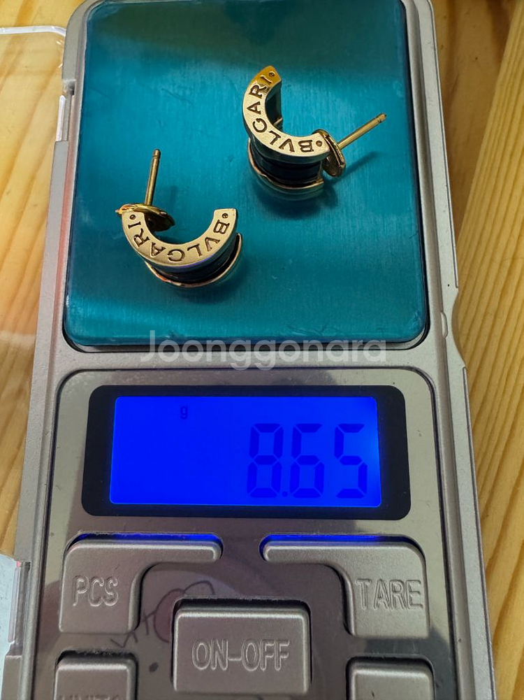 18K B 세라믹 귀걸이 로즈골드 옐로우골드--1